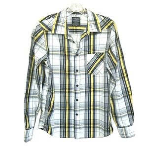 Shout House Men's Plaid Button Front Shirt